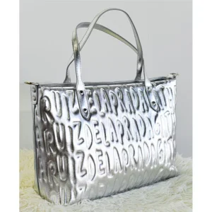 Agatha Ruiz de la Prada Bolso shopper metalizado plata
