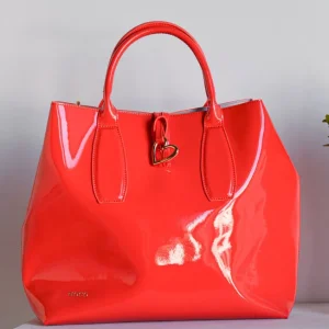 Noco Bolso tote charol corazón naranja