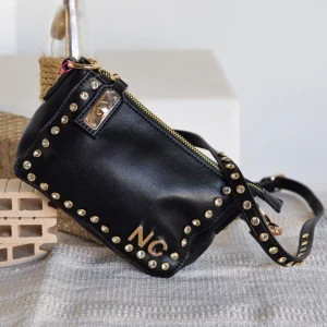 Noco Bolso bandolera tachas cristal negro