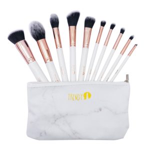 Kit de Brochas Mármol Blanco X10 Trendy – Ref. KT10