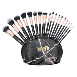 Kit de Brochas Marmol Negro X18 Trendy – Ref. KT18